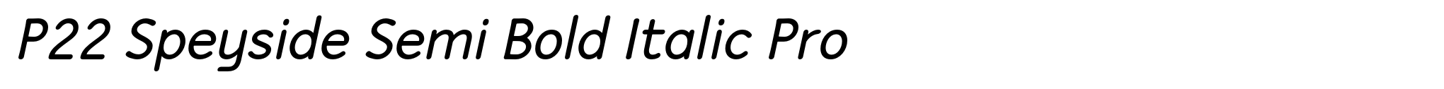 P22 Speyside Semi Bold Italic Pro image